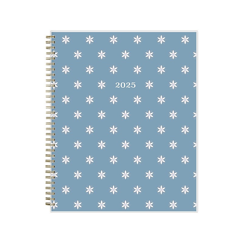 2025 Blue Sky Cocolie 8.5" x 11" Weekly & Monthly Planner, Plastic Cover, Blue/White (148256) image 1