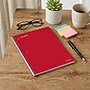 Staples Premium Poly 1-Subject Notebook, 8" x 10.5", Wide Ruled, 100 Sheets, Red (ST20958D)~#|#~13B02CBE-1DAB-424B-9C4DFE4700A8AF4B_sc7