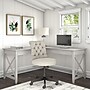 Bush Furniture Key West 60"W L Shaped Desk with Mid Back Tufted Office Chair, Linen White Oak (KWS045LW)~#|#~13B61E8A-3798-408A-A26CFA9FE4E5666A_sc7