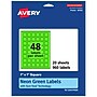 Avery Laser/Inkjet Multipurpose Square Labels, 1" x 1", Neon Green, 960/Pack (94103)~#|#~13B66EDB-324C-46A8-876D10CFD5D12F74_sc7