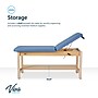 Aristo Wood Physician Exam Table with Shelf, Adjustable Backrest, Paper Cutter, and Holder, 500lbs. Capacity, Blue ~#|#~13BB307F-ADAD-47E3-BE56373B37E1FF8B_sc7
