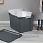 Sterilite 80 Quart Latching Storage Tote, Plastic, Flat Gray, 6/Carton (22173V06)~#|#~13BE9BC5-8BE7-45CD-B175A4F973E4E9D4_sc7