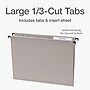 Pendaflex Heavy Duty Reinforced Hanging File Folder, Straight, Letter, Light gray, 20/Box (1006981)~#|#~13CA2970-4C07-4588-879C9B94280C24FF_sc7
