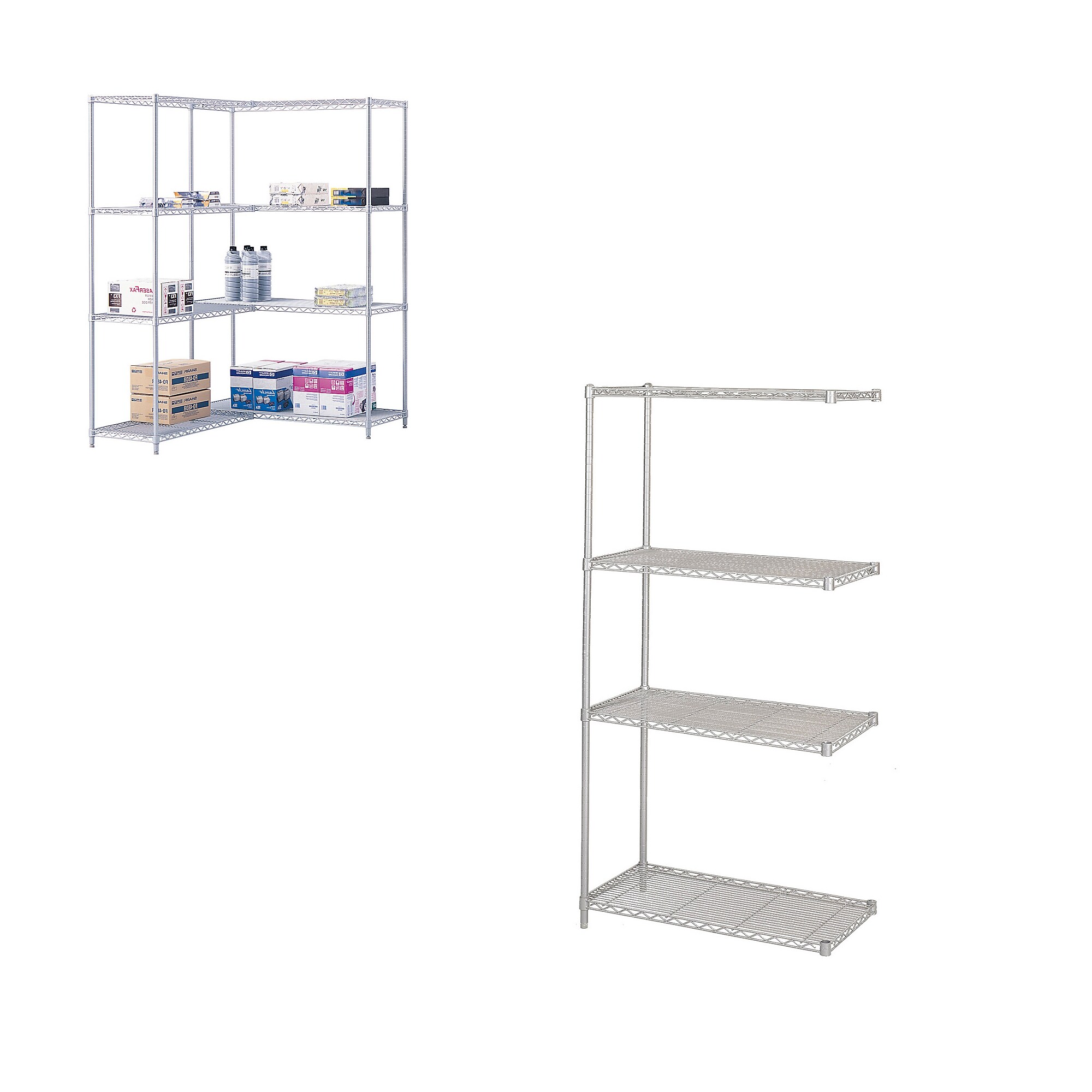 Safco Industrial 4-Shelf Metal Unit, 36″, Metallic Gray (5286GR) Sansujyuku sansujyuku.com
