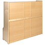 Flash Furniture 48"H x 48"L Wooden 5 Section School Coat Locker, Natural (MKLCKR001)~#|#~13CD3D6A-CA90-430C-B0EF7C526F25C47F_sc7