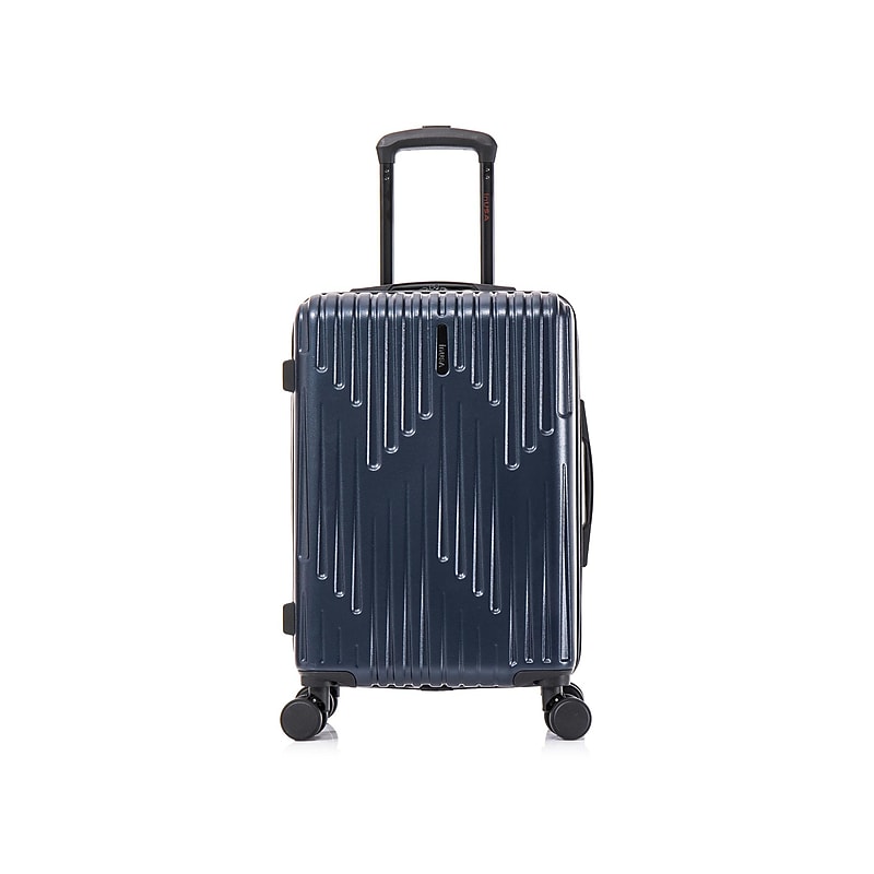 InUSA Drip 20" Hardside Carry-On Suitcase, 4-Wheeled Spinner, TSA Checkpoint Friendly, Blue (IUDRI00S-BLU) image 1