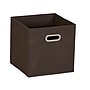 Household Essentials Medium Folding Fabric Storage Bin, 11" x 11"x 11", 23 Qt., Brown, 6/Pack (822-1)~#|#~13CE085B-096C-448D-BED746AD12197C1C_sc7