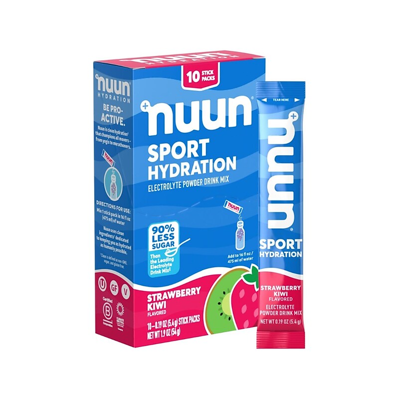 Nuun Sport Hydration Strawberry Kiwi Electrolyte Powder Drink Mix, 0.19 oz., 10 Packets/Box (12559332) image 1