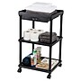 Mind Reader 3-Tier Bar Cart Plastic Rolling Utility Cart, Black (CARTCOFF-BLK)~#|#~13D08833-8E15-4EE5-897F46A39CC45997_sc7