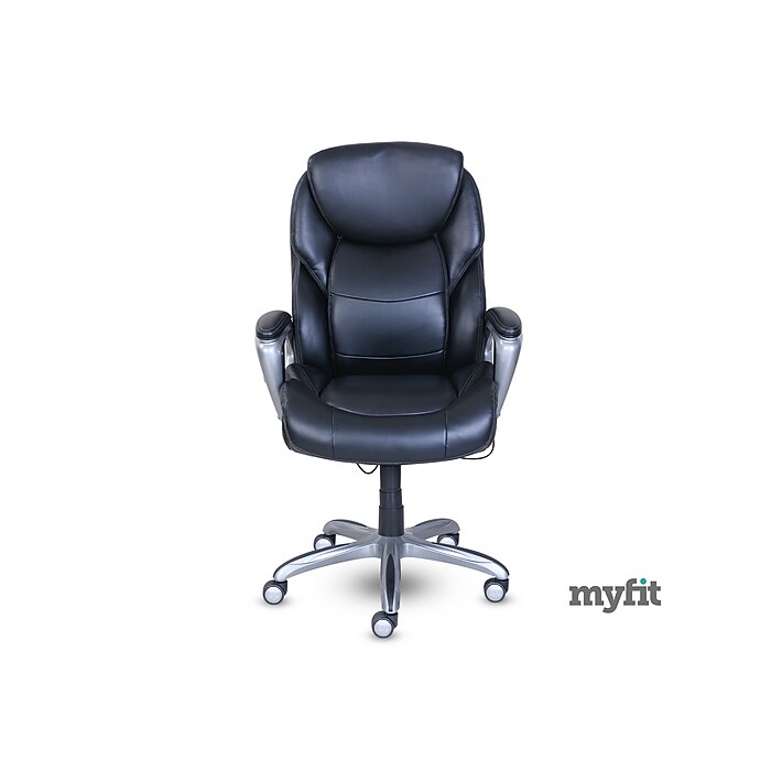 Serta My Fit Ergonomic Bonded Leather Swivel Executive Chair