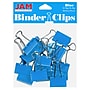JAM Paper Colored Binder Clips, Medium,  5/8" Capacity, Blue, 15/Pack (339BCBU)~#|#~13D6F492-5105-478A-9A82A78B3D08F10C_sc7