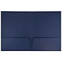 JAM Paper 2-Pocket Textured Linen Business Folders, Navy Blue, 25/Pack (386LNAA)~#|#~13D95A52-0014-4E9A-95C3CD32F6D74EB5_sc7