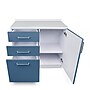 Viva Comfort 36.32'' H x 36" L Exam Room Medical Cabinet, 3-Drawers, Blueberry (902BASE36NSBL)~#|#~13E20C48-7BE2-43B3-914A3B9184DACB4C_sc7
