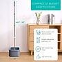 True & Tidy TrueClean Microfiber Spin Mop & Bucket Kit, Gray/Teal (SPIN-800 GRAY)~#|#~13E5507A-5D94-435F-BA86043DDC64ED80_sc7
