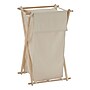Household Essentials X‑Frame Wood Laundry Hamper with Folding Beech Frame and Washable Cream Poly‑Cotton Bag (HH6785-1)~#|#~13E79531-97E1-42BC-8B0CB8ECAD68D187_sc7