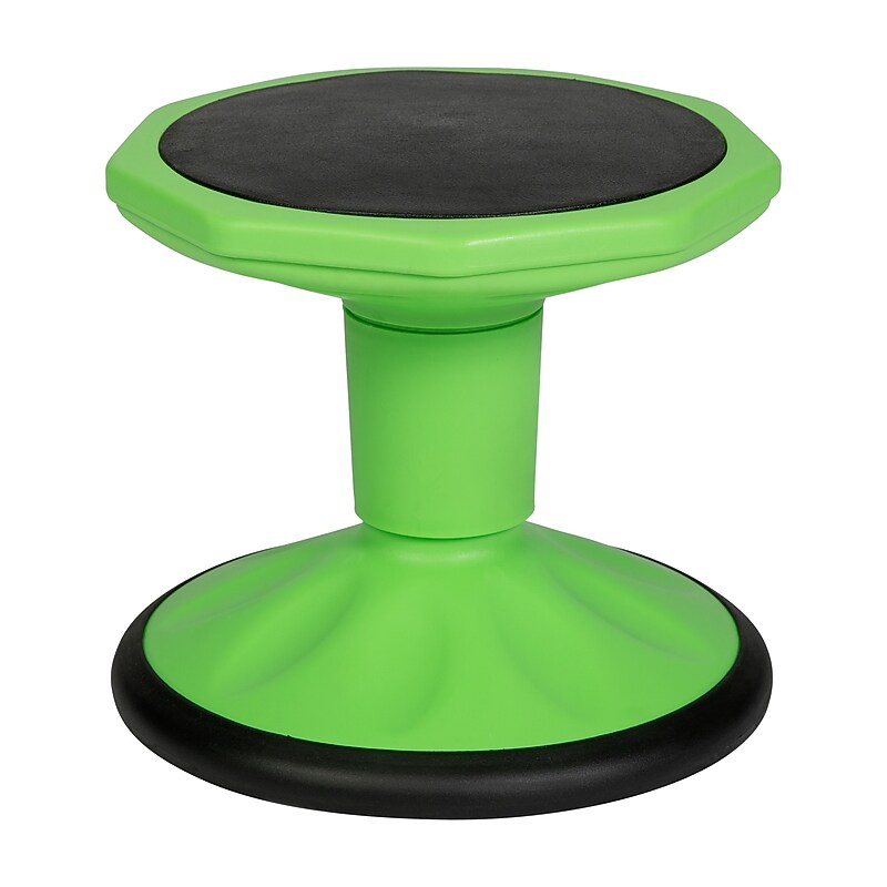 Flash Furniture Lucas Plastic Kids Wobble Stool, Green (BFT9001F12GRN) image 1