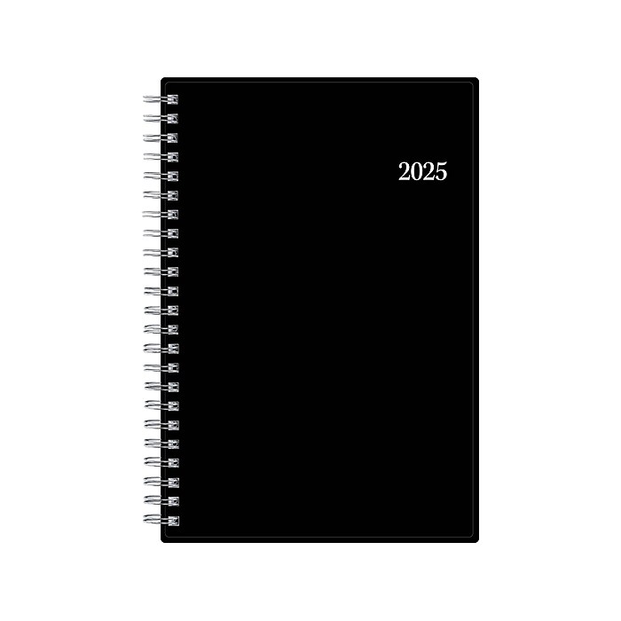 Blue Sky 2025 Weekly Monthly Planner - 8.5x11 Laurel Design With Laminated Tabs & Storage Pocket