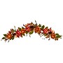 Nearly Natural 6' Fall Ranunculus, Hydrangea and Berries Autumn Artificial Garland (W1230)~#|#~13EF0592-3015-4630-9524B4584DB5CD3D_sc7
