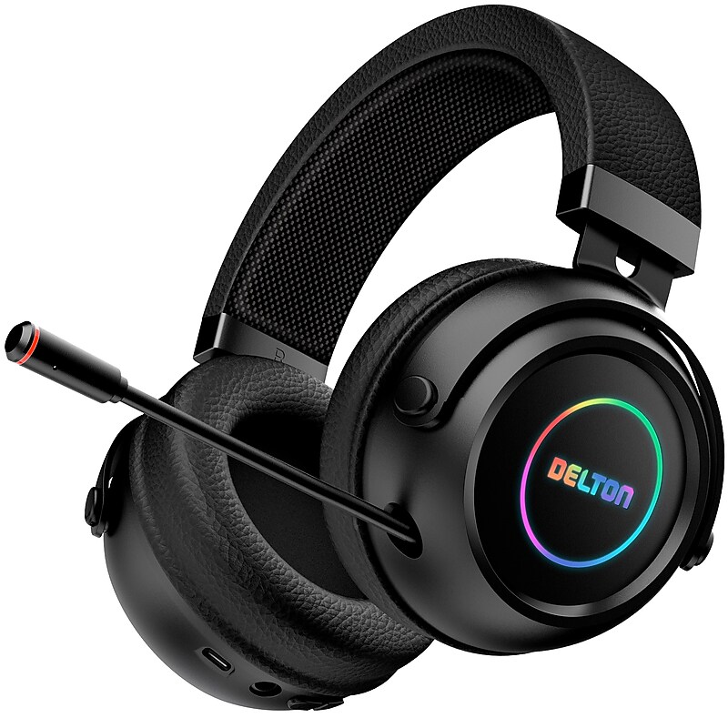 Delton G520 Wireless Noise Canceling Over-Ear Headphones, Bluetooth, Black (DHBG520) image 1