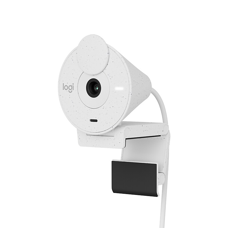 Logitech Brio 300 Full HD 1080p Webcam, 2 Megapixels, Off-White (960-001441) image 1
