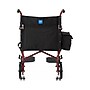 Medline Transport Wheelchair, Fixed Full Length Arms, Burgundy (MDS808200WAT)~#|#~13FDCC21-94F4-46AA-B03F3E78C84F85D0_sc7