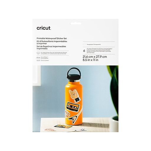 Cricut Die Cutting Printable Waterproof Sticker Set, Clear (2010348