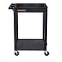 Luxor ENDURA 2-Shelf Utility Cart, Black (STC12-B)~#|#~1407C48C-1C23-4520-807A75DD68C6BDC6_sc7