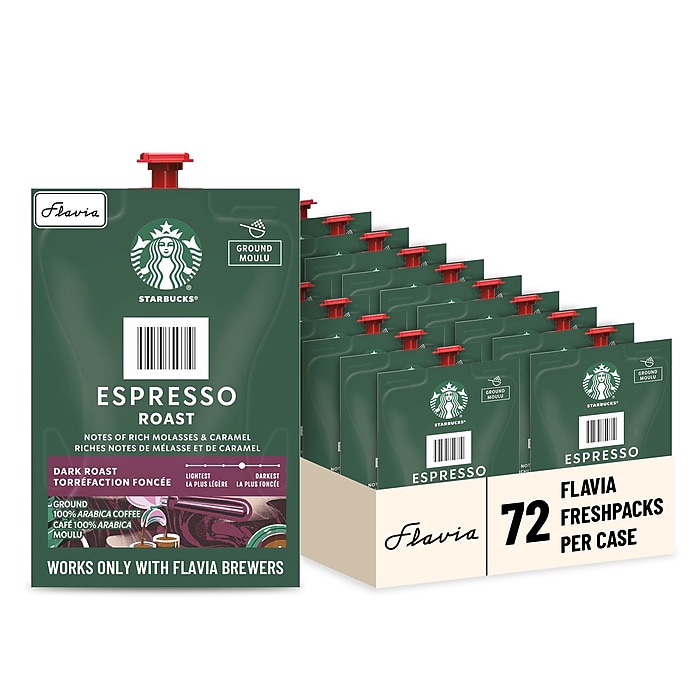 Starbucks Coffee Flavia Freshpacks, Espresso Roast, 72/Carton