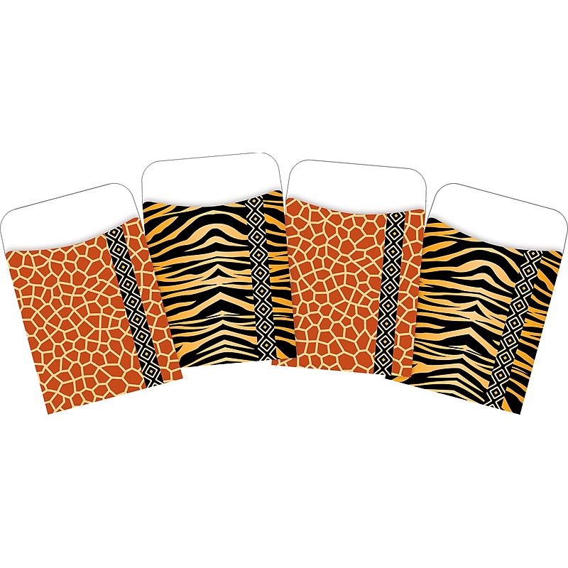 Barker Creek Africa Pockets, 5.125" x 3.5", Assorted Colors (4128) image 1