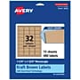 Avery Laser/Inkjet Multipurpose Labels, 1.75" x ", Kraft Brown, 480/Pack (94226)~#|#~140A2076-B9E1-4466-8BAD7697B75A897B_sc7