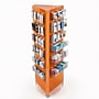 Azar Displays 16" x 60" Pegboard Tower Floor Display on Revolving Base, Orange (700450-ORG)~#|#~140DD7FA-31D8-4BAE-90DBDD292D222F06_sc7