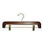 Nahanco 14" Wood Flat Bottom Hanger, Walnut, 100/Box (CLIPGH)~#|#~14120446-E7A9-47F7-BD36CC1F99449E00_sc7