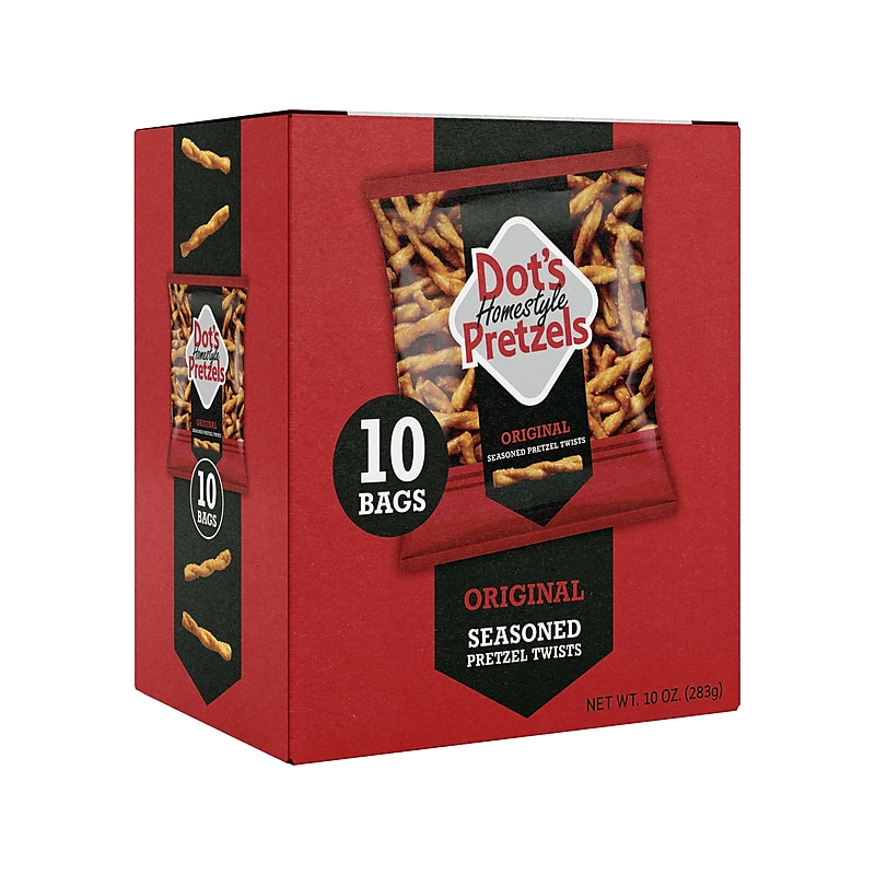 Dots Homestyle Original Twist Pretzels, 10 Bags/Box (MP0003) image 1