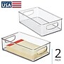 iDESIGN Small Stackable Plastic Storage Bin, Clear (29407M2)~#|#~14131062-5EBC-4C0F-976B564B5C4C4A0A_sc7