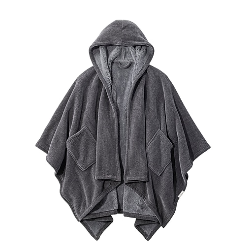 L.L.Bean Cozy Chenille Wearable Throw, Gray (1000248683) | Staples