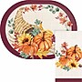 Say Hooray! Fall Feast Paper Plates and Guest Towels Kit, Multicolored, 48/Pack (DTC9389E2H)~#|#~14232EA5-E513-4D4F-969E425983C52BA2_sc7