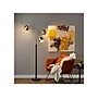 Adesso Emerson 68" Matte Black/Antique Brass Floor Lamp with 3 Globe Shades (5139-21)~#|#~1428DA49-A5BD-48B2-9553363234D06852_sc7