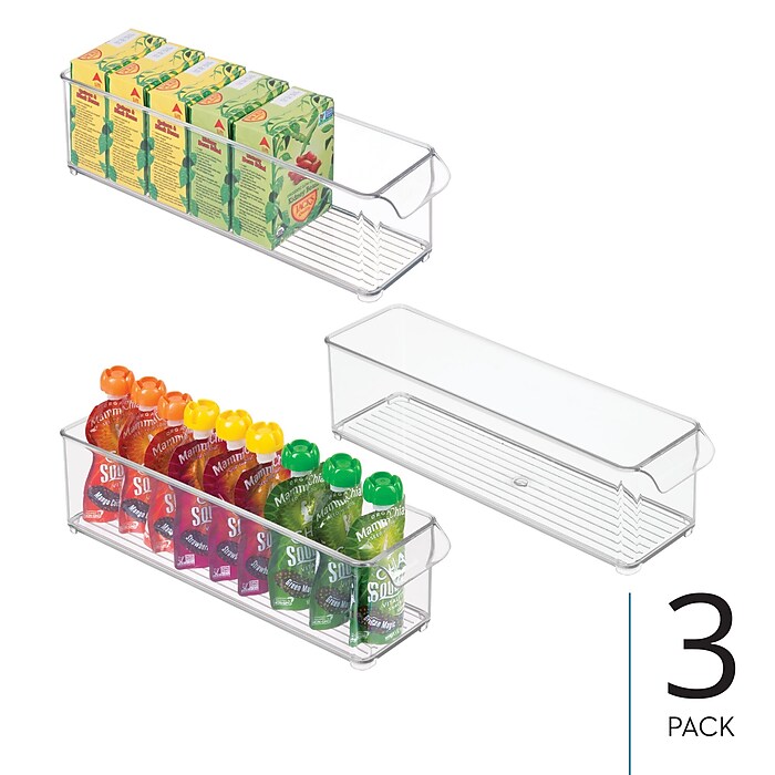 iDESIGN Stackable Plastic Storage Bin, 4