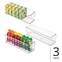 iDESIGN Stackable Plastic Storage Bin, 4" x 14.5"x 4", Clear, 3/Pack (28983M3)~#|#~142D57A3-BAF2-45B2-84207577672266B3_sc7
