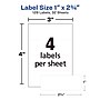 Avery Multi-Use Permanent Labels, 1" x 2.75", White, 128 Labels/Pack (6113)~#|#~142EF4D1-1C8D-4B9A-8F37B4442457F429_sc7