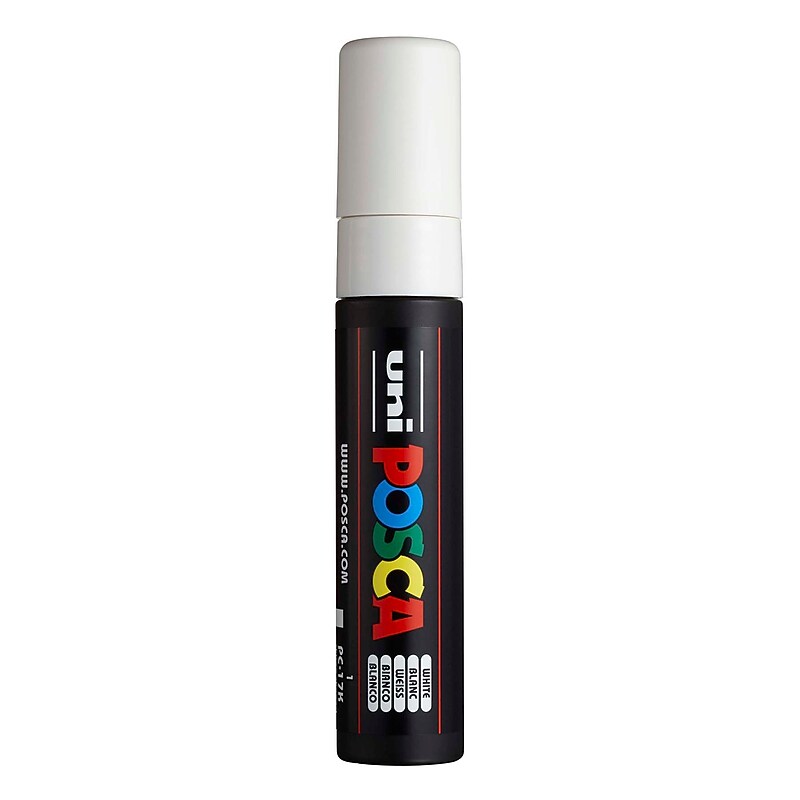 POSCA PC-17K Water Based Paint Marker, Extra Broad Tip, White (UBCPC17KWHITE) image 1