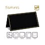 Better Office 2" x 3.5" Matte Black/Gold Table Tent Place Card, 100/Pack (64647-100PK)~#|#~1431AE01-9D4E-4EAD-B0E3305B7278BDDB_sc7