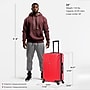 InUSA Vasty 26.37" Hardside Suitcase, 4-Wheeled Spinner, TSA Checkpoint Friendly, Red (IUVAS00M-RED)~#|#~143244D7-7E4E-461C-BF0C8E9C975B5B65_sc7