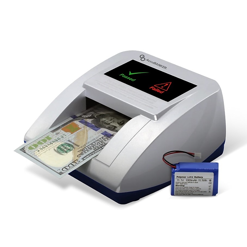 AccuBANKER D470 Quadscan Counterfeit Detection Machine, Black/Gray (D470) image 1