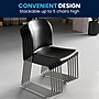 Flash Furniture HERCULES Series Plastic Contoured Stacking Chair, Black, 5/Pack (5RUT238ABK)~#|#~1433DAEA-D0EC-4B1D-A97481B0B7F4281A_sc7