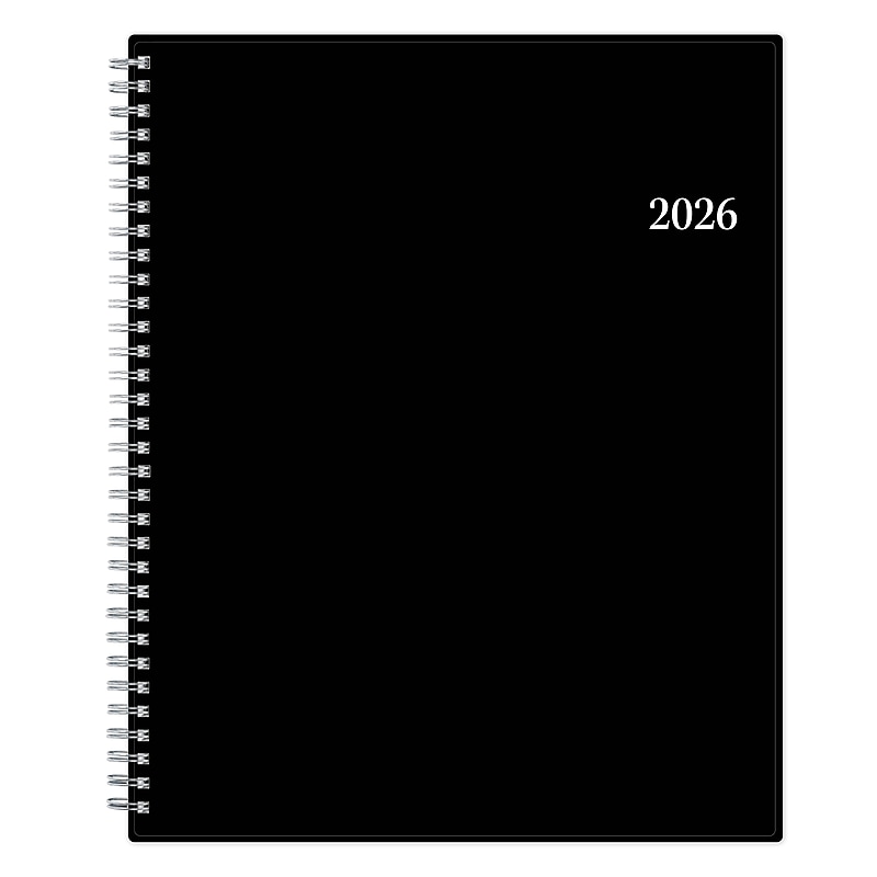 2026 Blue Sky Enterprise 11" x 8.5" Weekly & Monthly Personal Organizer, Plastic Cover, Black (158017) image 1
