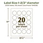 Avery EcoFriendly Laser/Inkjet Circle Multipurpose Labels, 1-2/3" Dia., White, 2000/Box (94508)~#|#~143FD50A-78F8-4308-A3FE9F1B6AE5CDF8_sc7