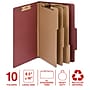 Staples 60% Recycled Heavy Duty Pressboard Classification Folder, 3-Dividers, 3" Expansion, Legal Size, Red, 10/Box (ST62562)~#|#~14432D70-DA35-42AB-8A45D765B7E5C4AD_sc7