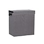 Household Essentials Collapsible Laundry Sorter with Lid and 2‑Compartment Hard‑Sided Hamper, Gray (HH5622)~#|#~144DED72-0AAC-4CDA-82C5137250CC003D_sc7