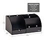 Mind Reader 7 Compartment Plastic Desk Organizer, Black (JOEANCH-BLK)~#|#~14504448-F236-42C1-AFA9FB749DB55DC2_sc7